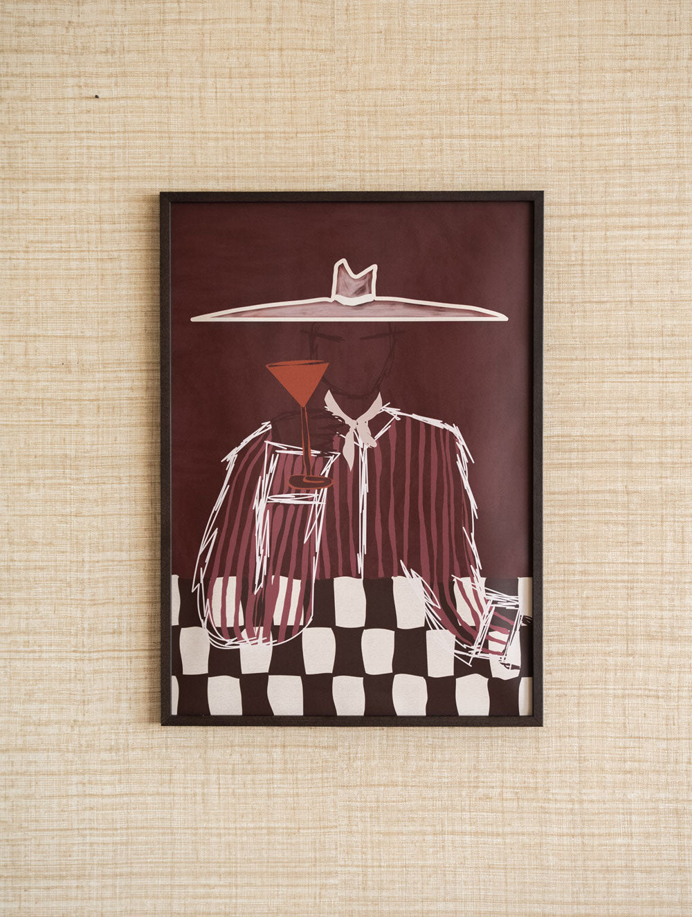 Dakota Burgundy + Dark Wood Lijst