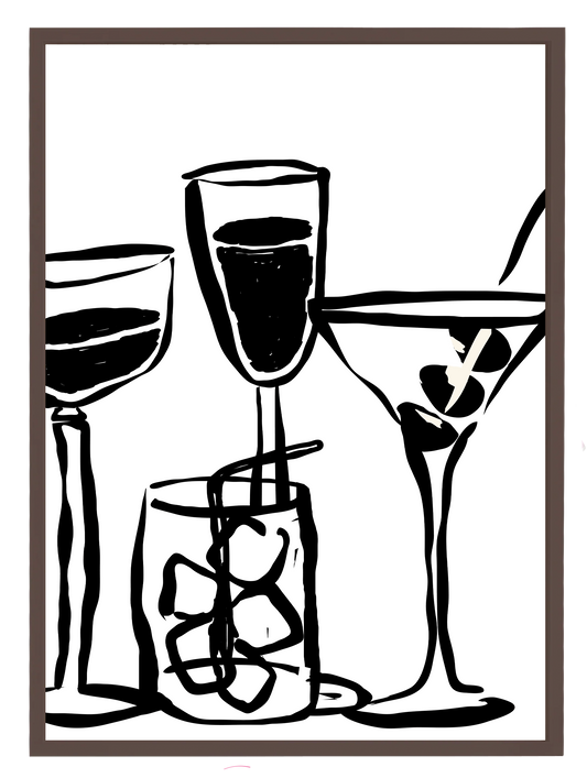 Martini White Poster