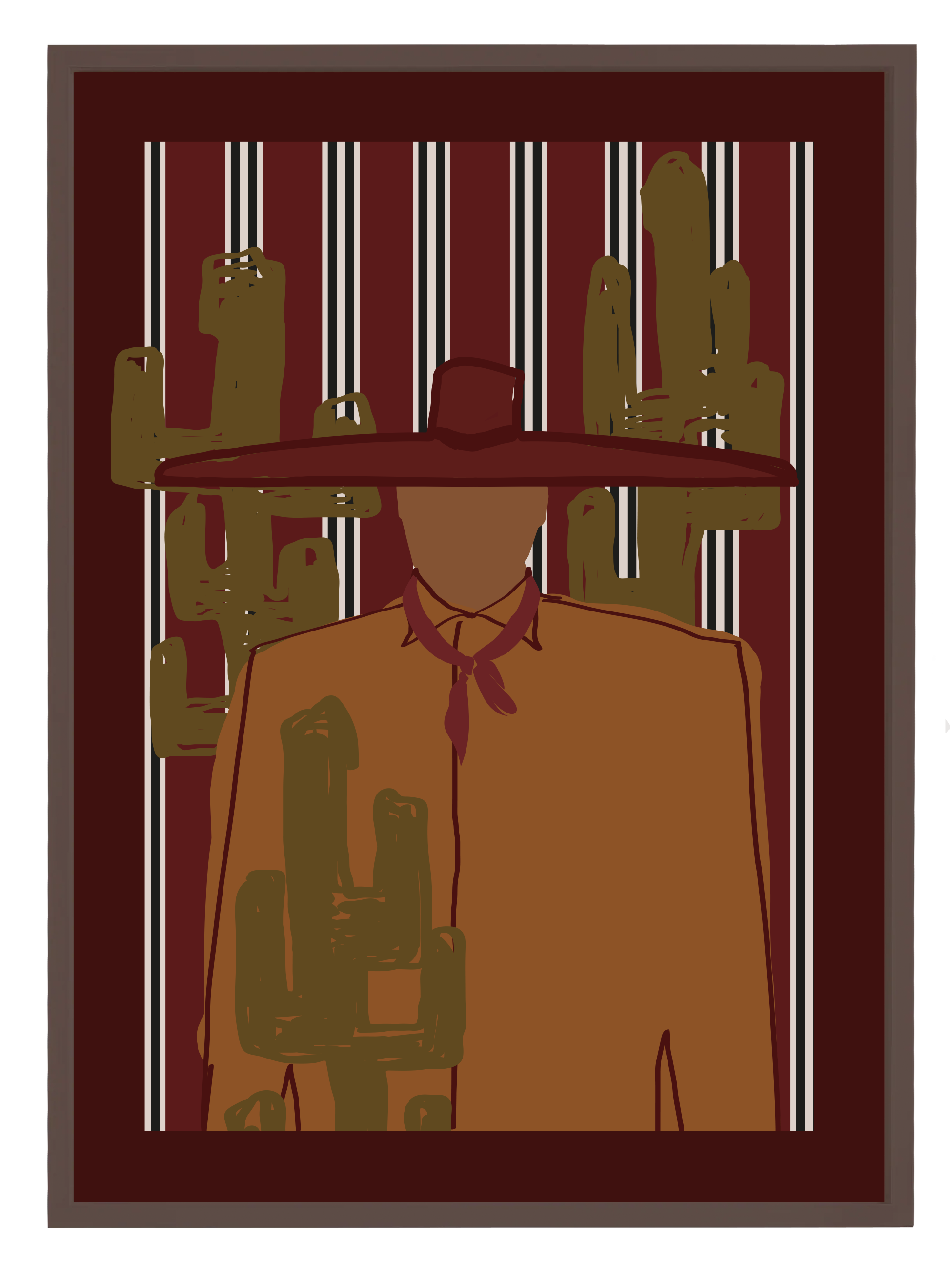 Blake Burgundy Poster