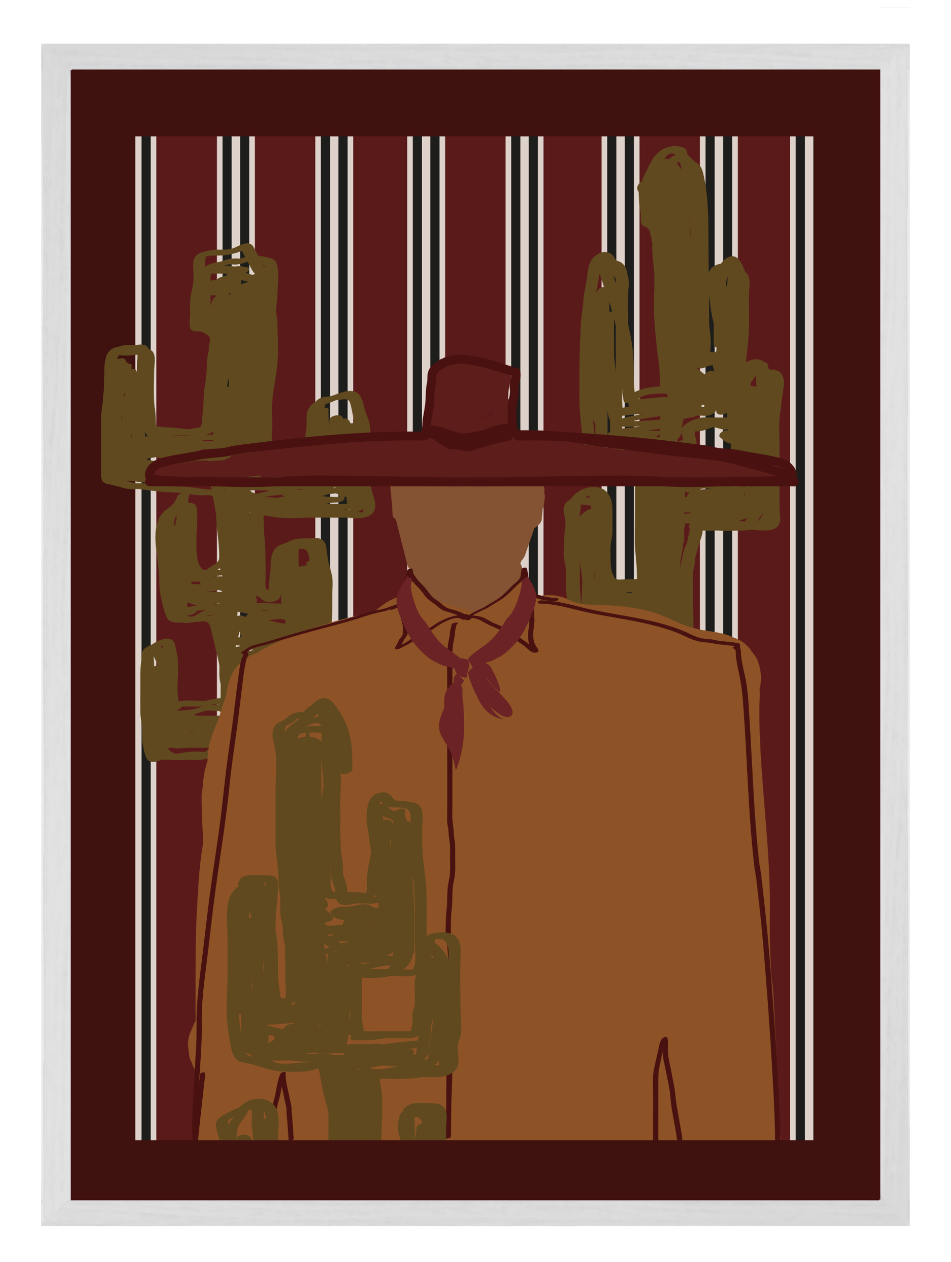 Blake Burgundy Poster