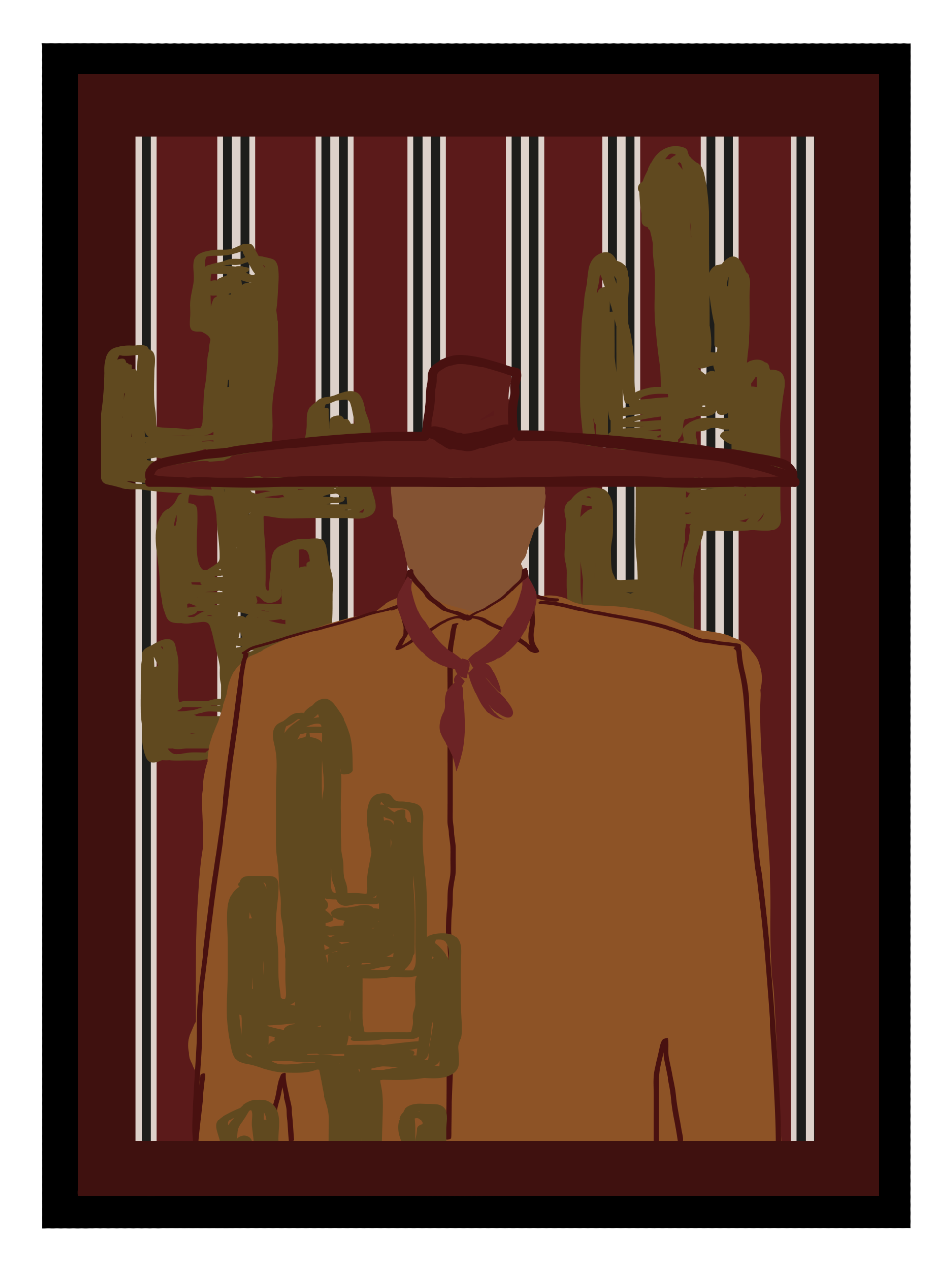 Blake Burgundy Poster