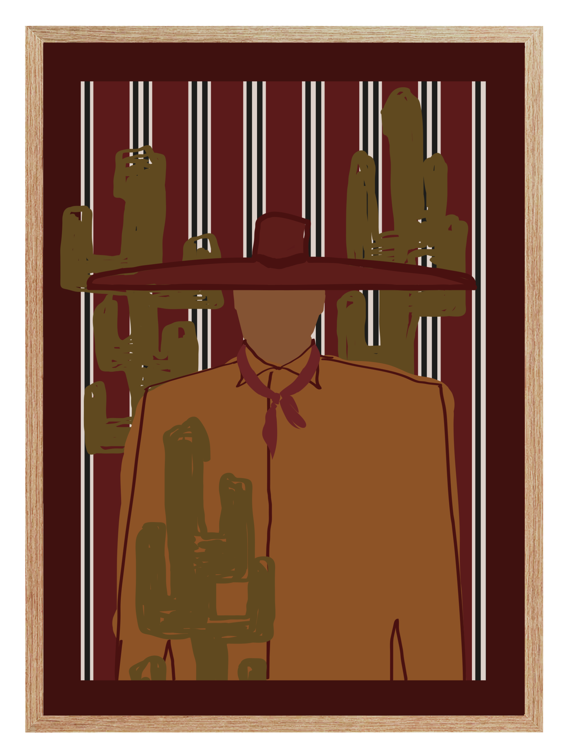 Blake Burgundy Poster