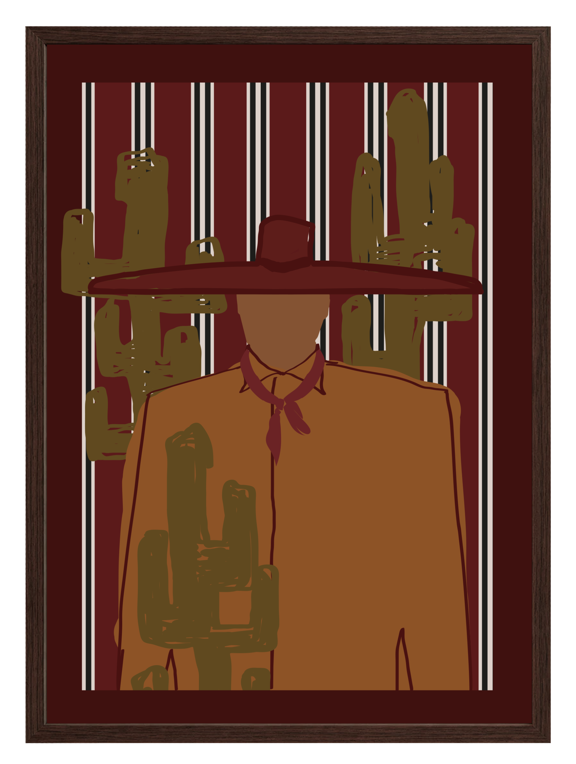 Blake Burgundy Poster