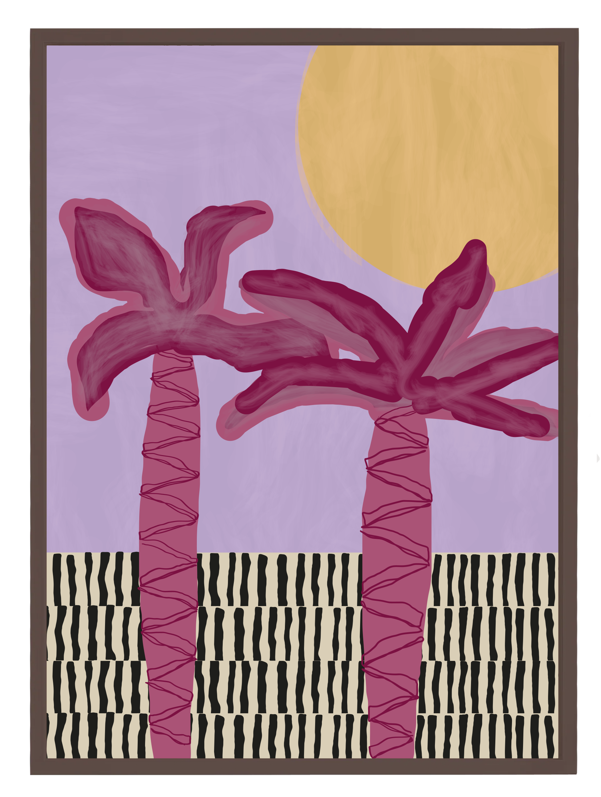 Marrakesh Palms Blush Poster