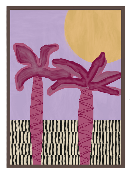 Marrakesh Palms Blush Poster