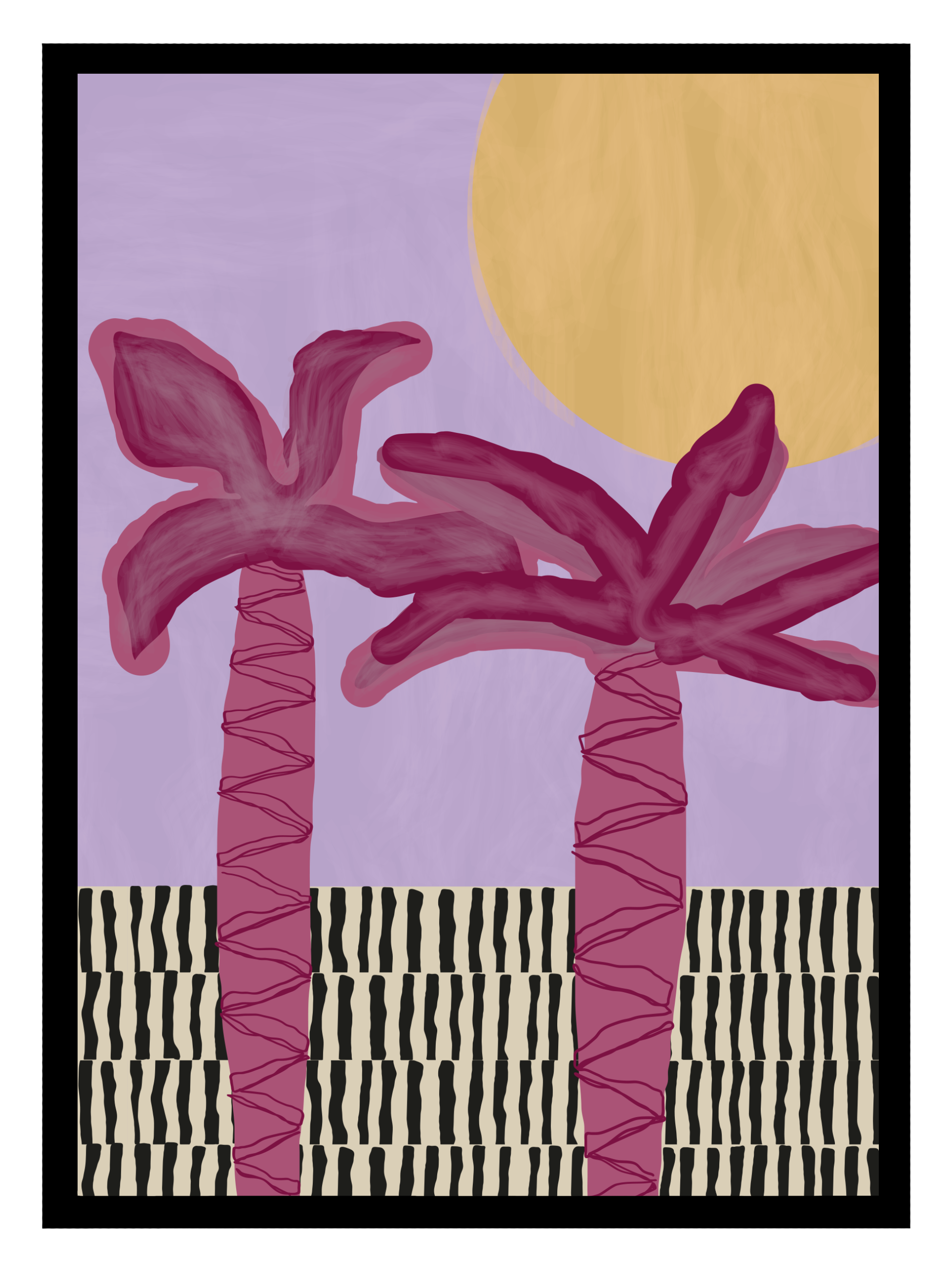 Marrakesh Palms Blush Poster