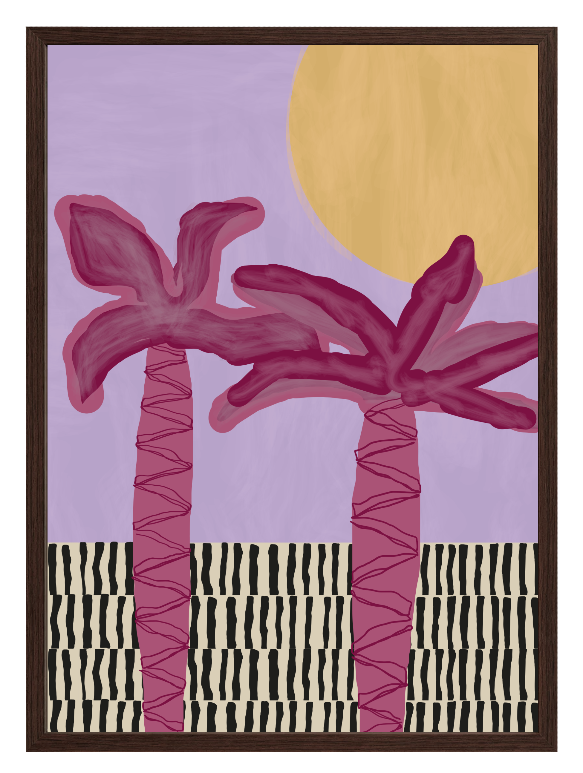Marrakesh Palms Blush Poster