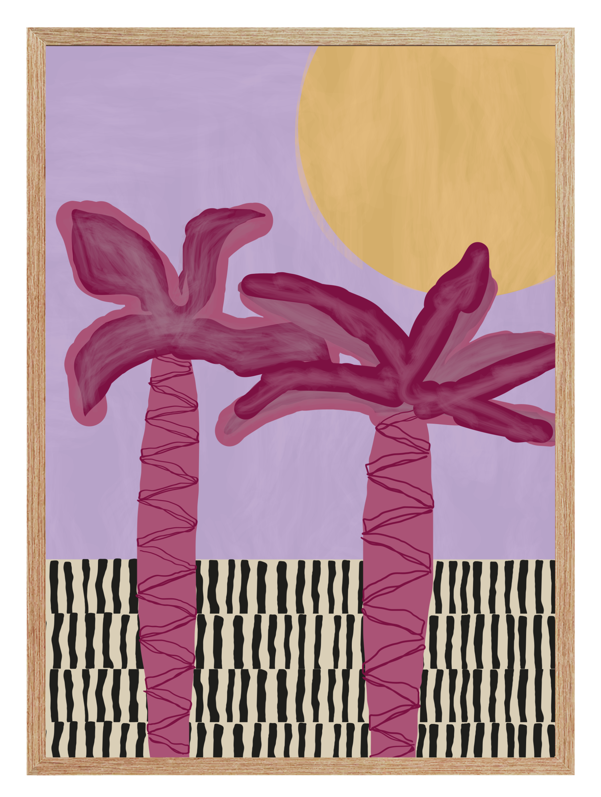 Marrakesh Palms Blush Poster