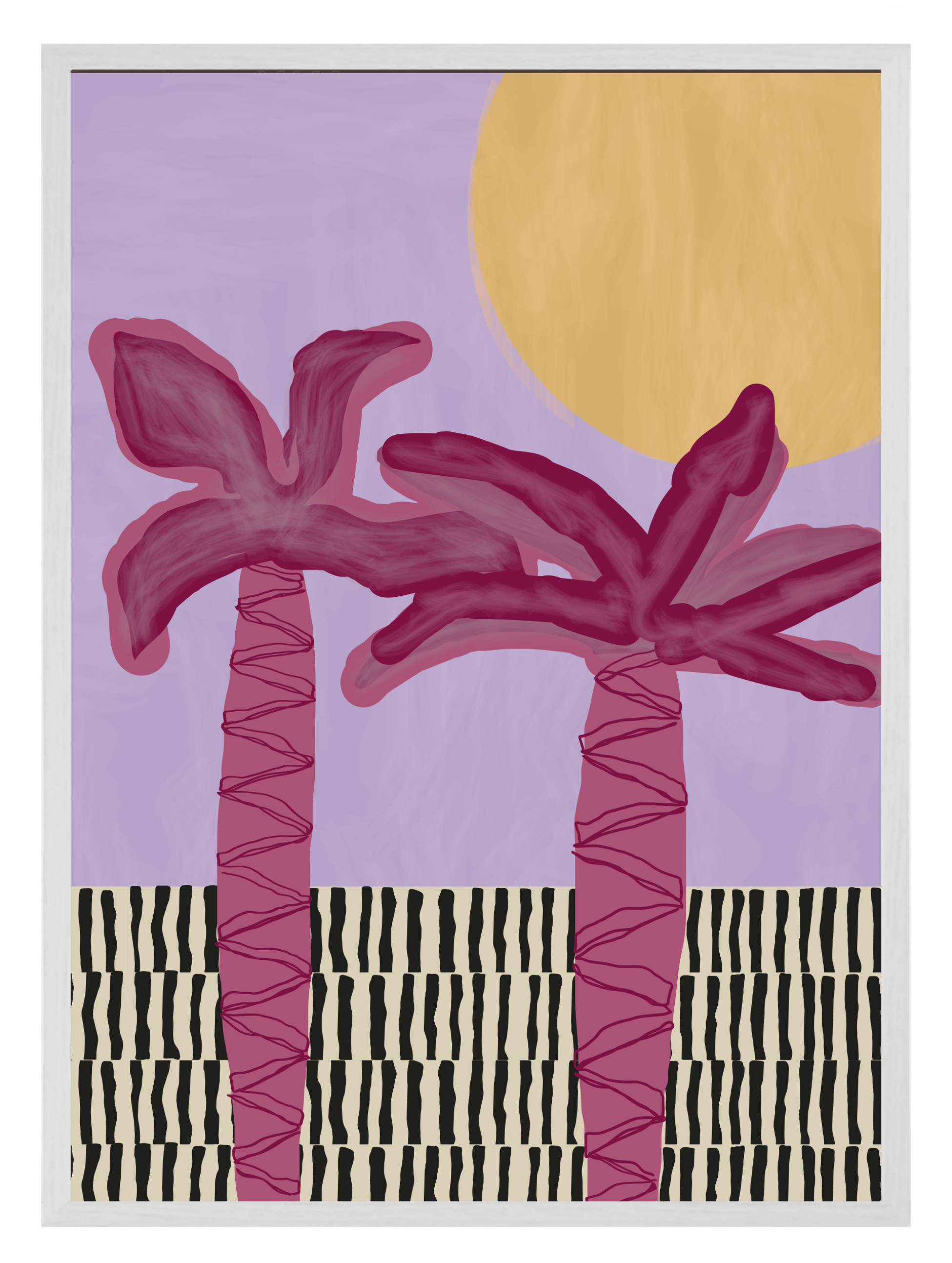 Marrakesh Palms Blush Poster