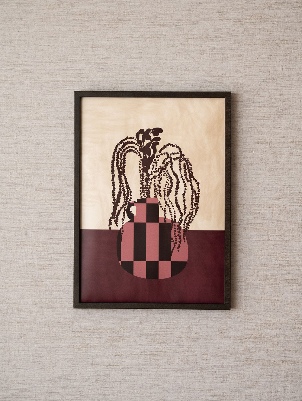 Saddle Squares Blush + Dark Wood Lijst