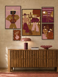 Set Of 5 - Sundown Set 5 Prints + Dark Wood Lijsten