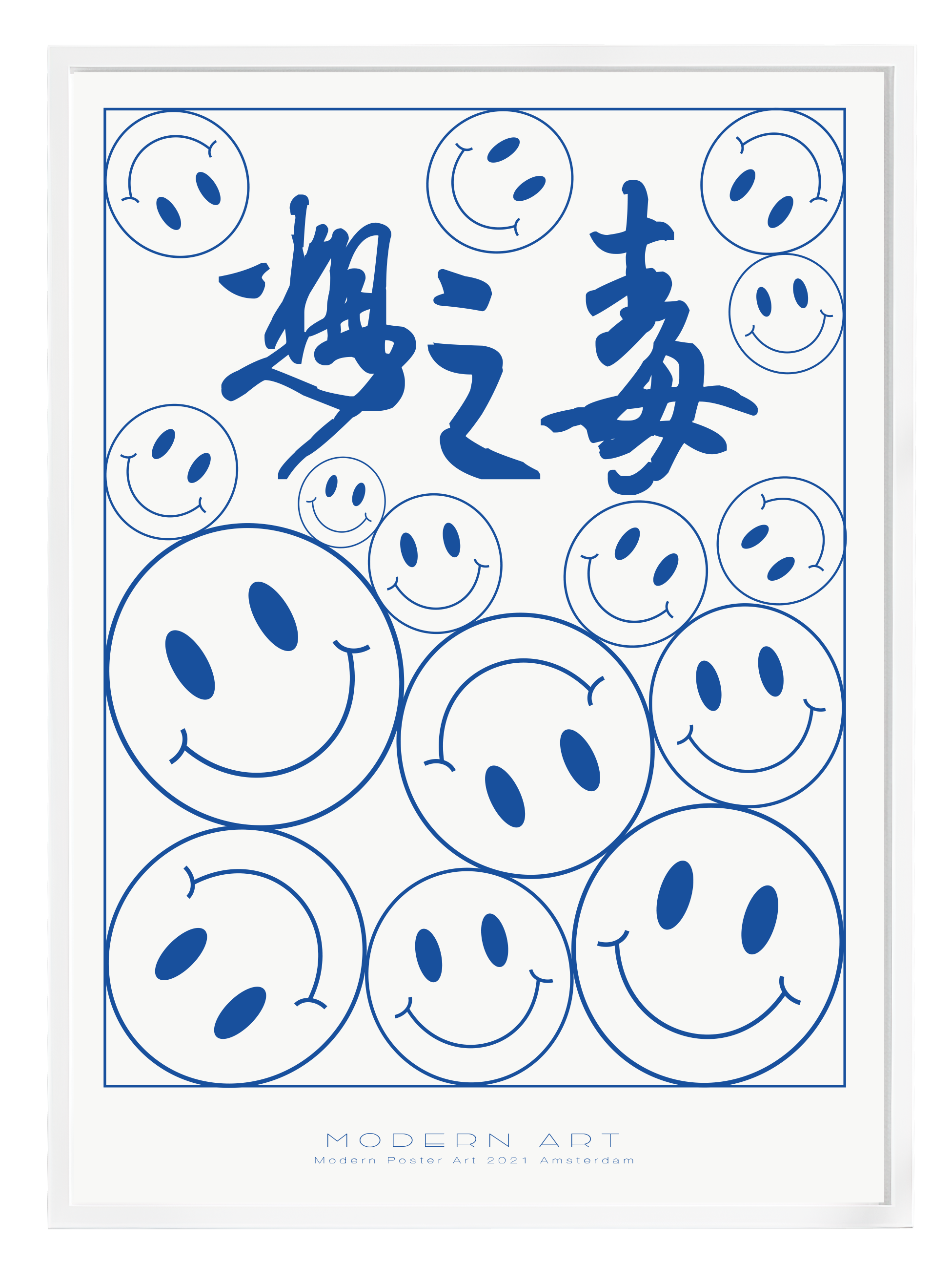 Smiles Blue Poster