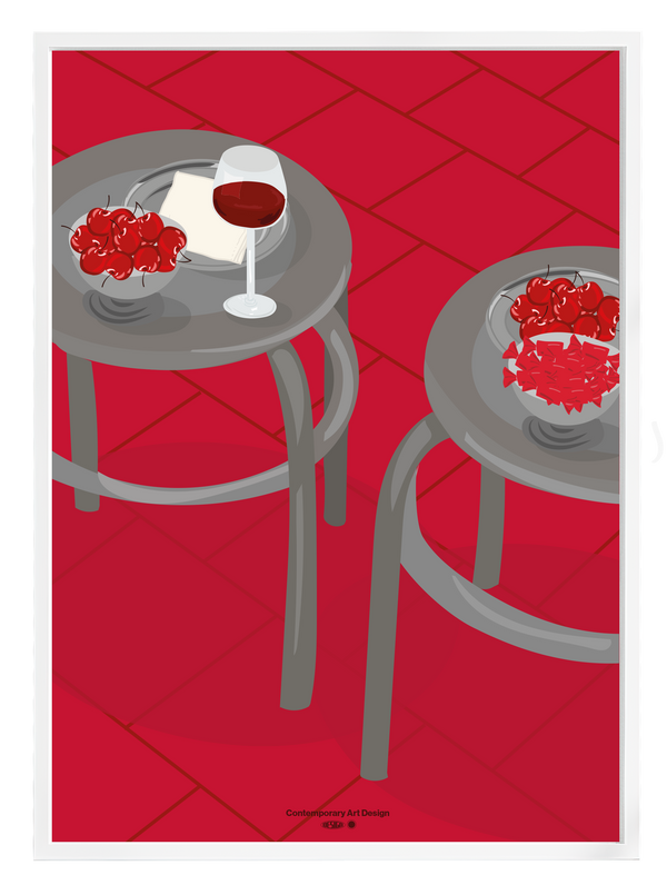 Cherry Table Poster