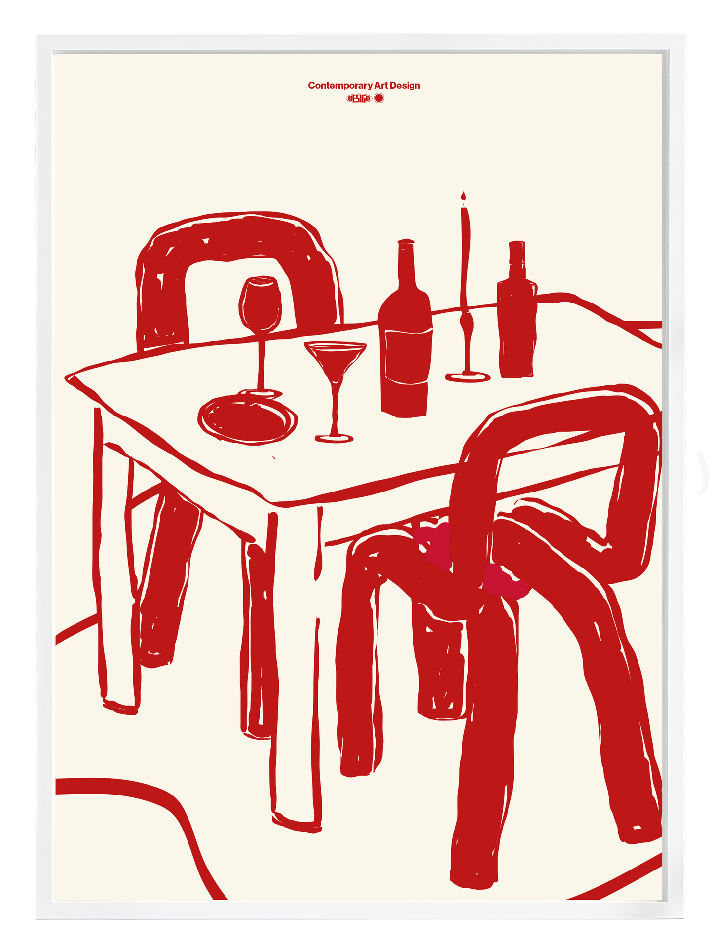 AFTER DINER RED Poster