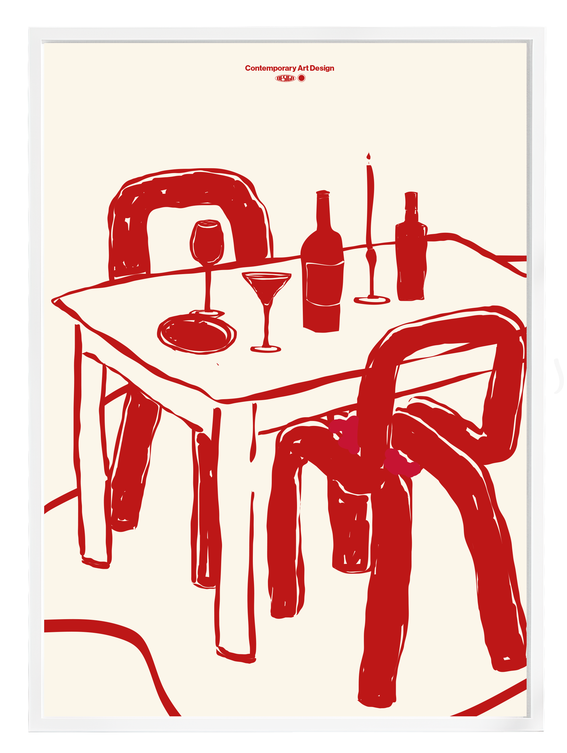 After Diner Red Poster
