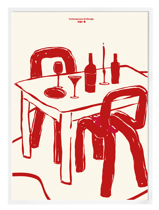 AFTER DINER RED Poster