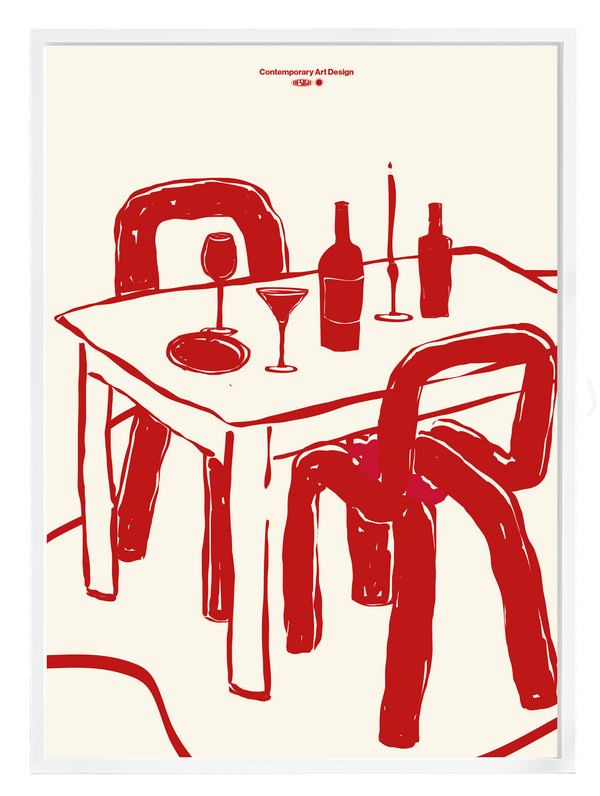 After Diner Red Poster