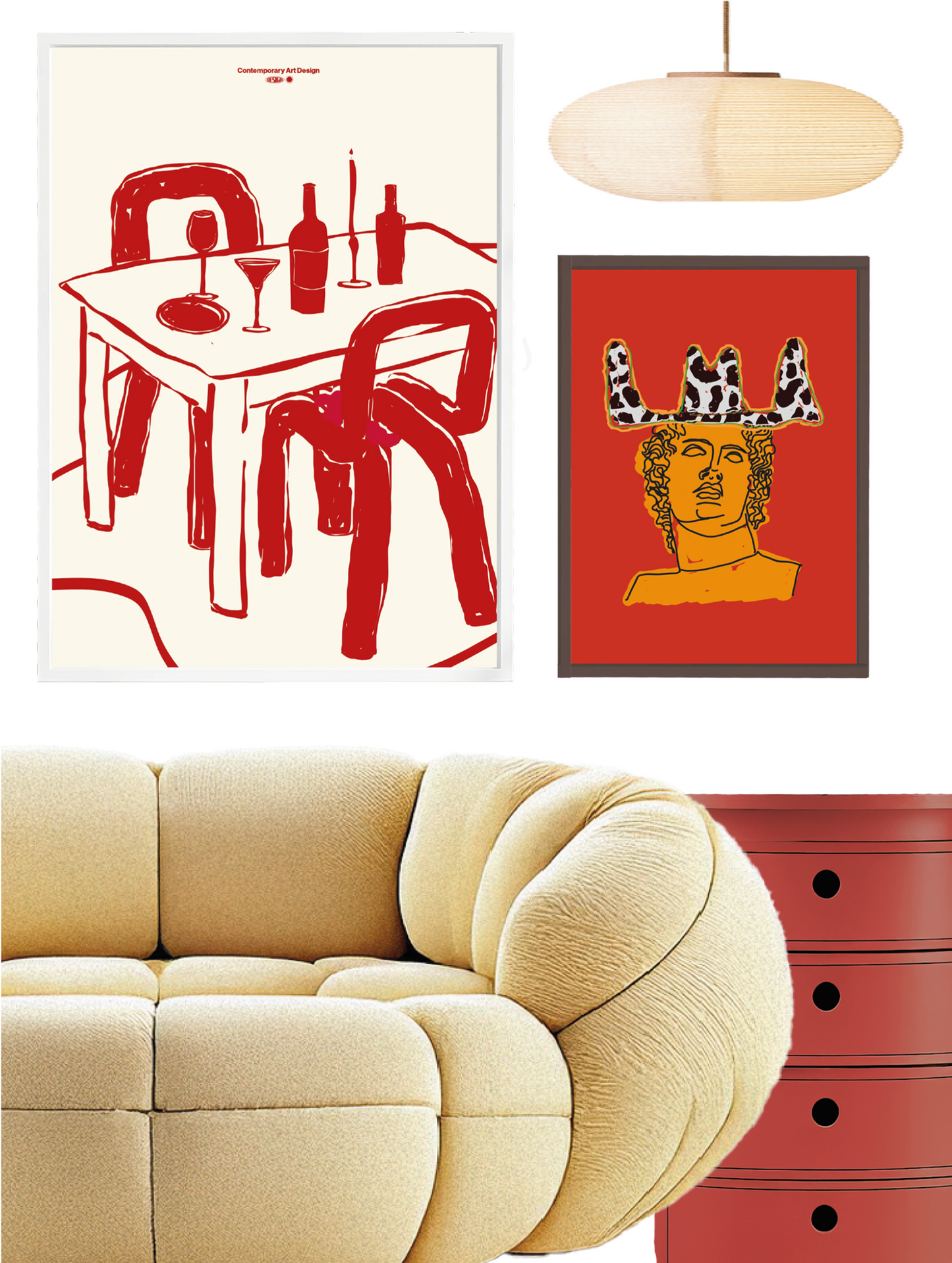 After Diner Red Poster