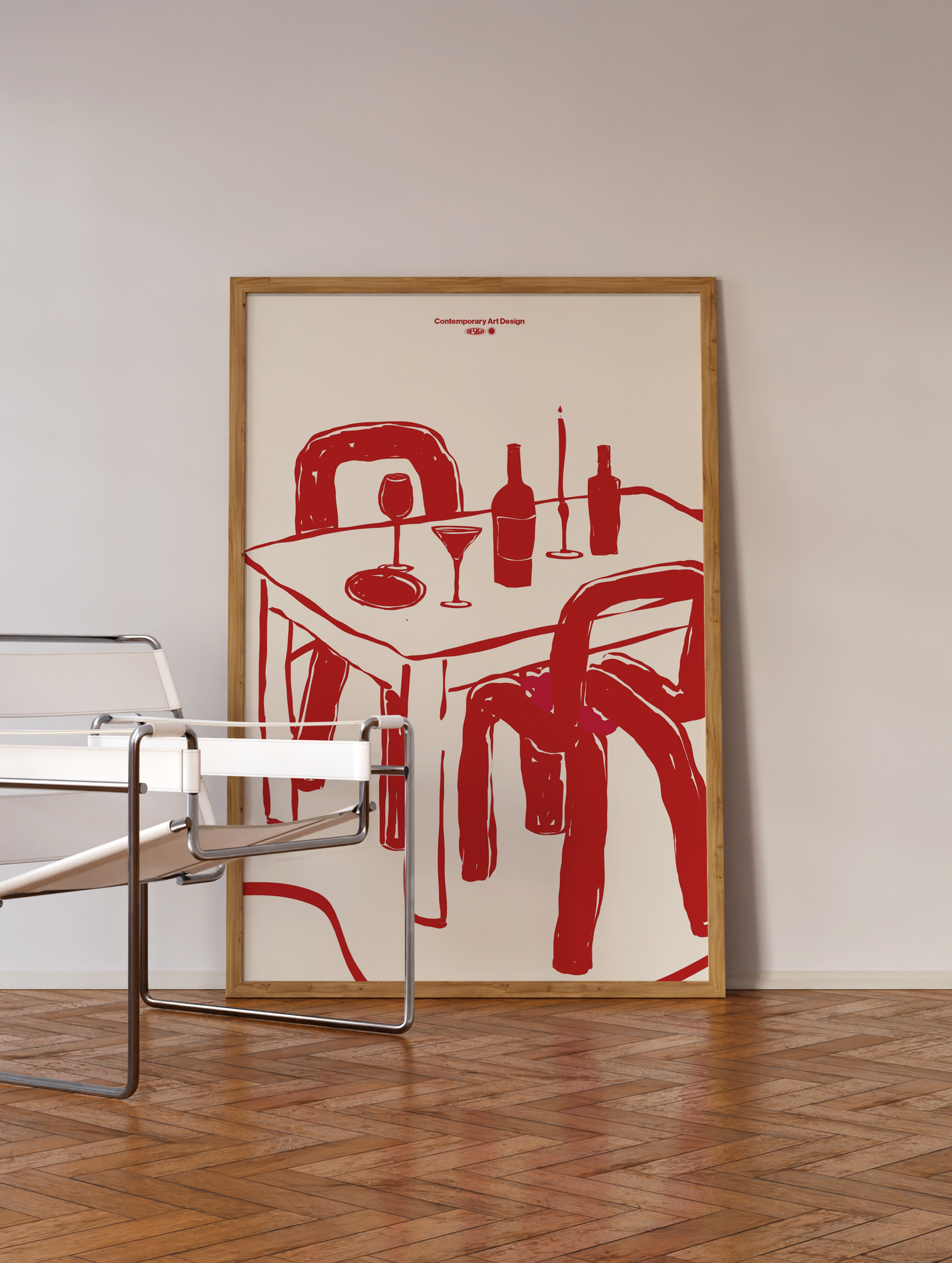 After Diner Red Poster