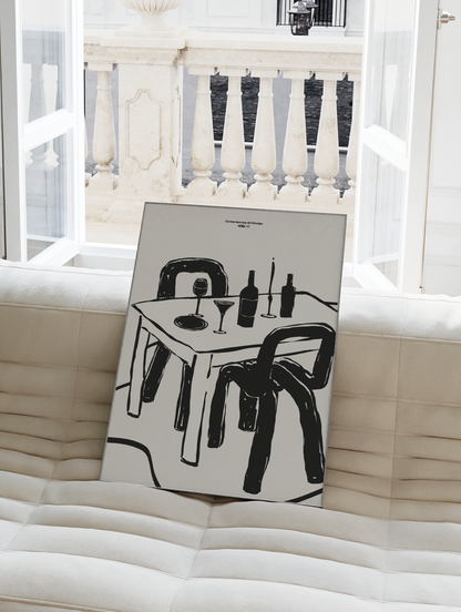 After Diner Black Poster