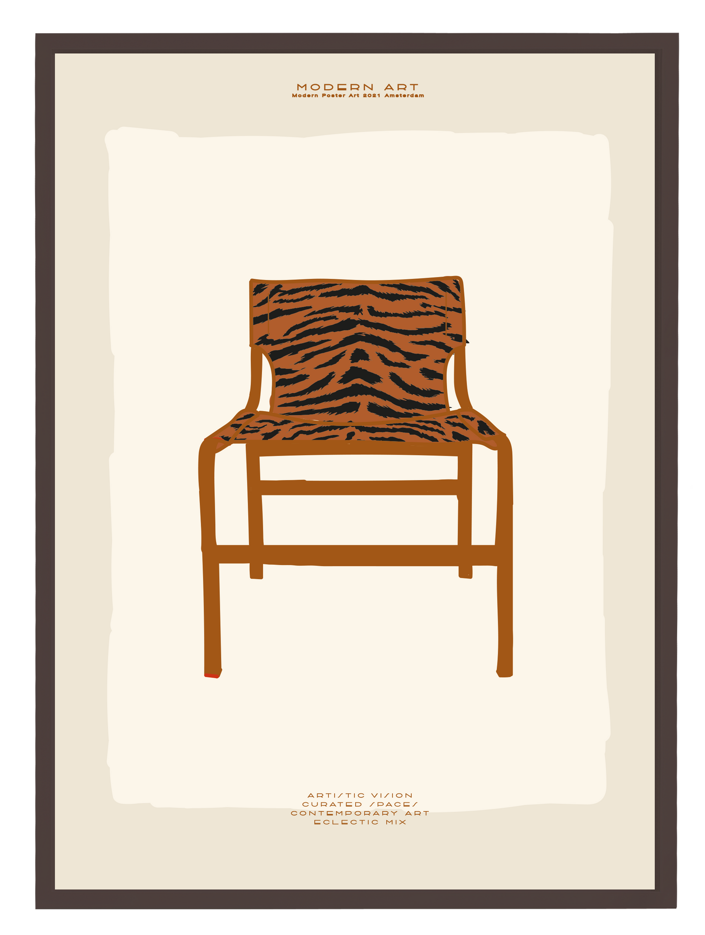 STRIPES CHAIR BEIGE Poster