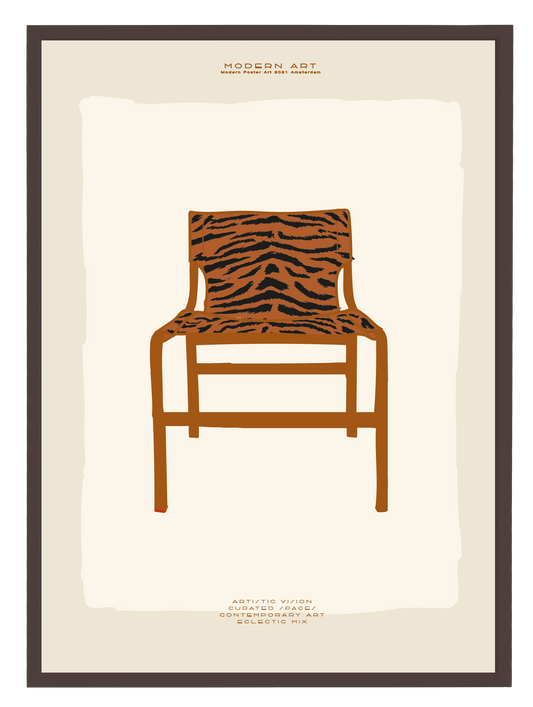 STRIPES CHAIR BEIGE Poster