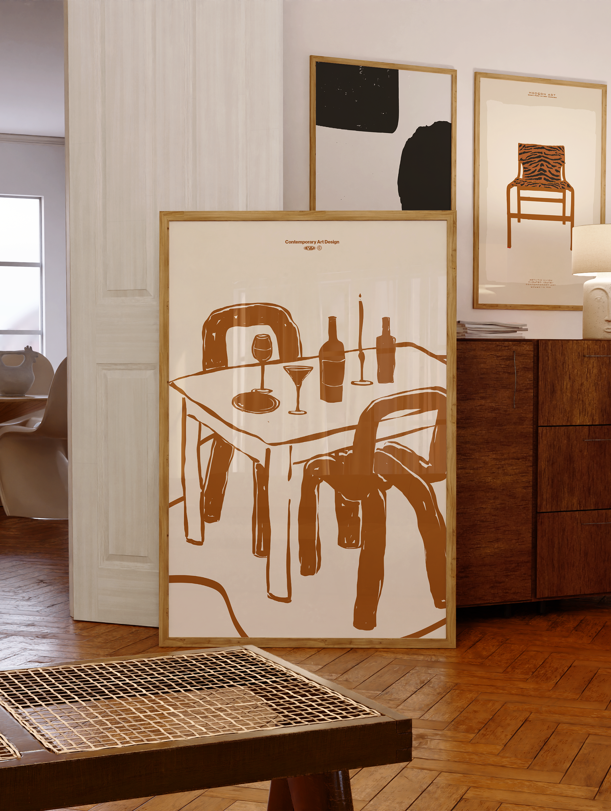 After Diner Beige Poster