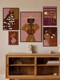 Set Of 5 - Horizon Set 5 Prints + Dark Wood lijsten