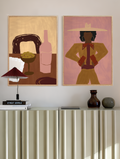 Set Of 2 - Set Zuri 2 Prints + Light Wood lijsten