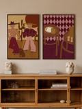 Set Of 2 - Sundown Set 2 Prints + Dark Wood lijsten