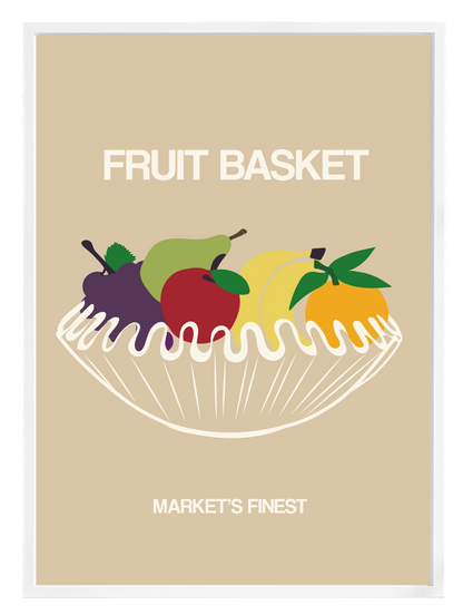 FRUIT BASKET BEIGE Poster