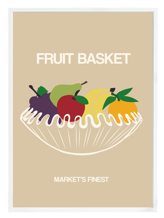 FRUIT BASKET BEIGE Poster