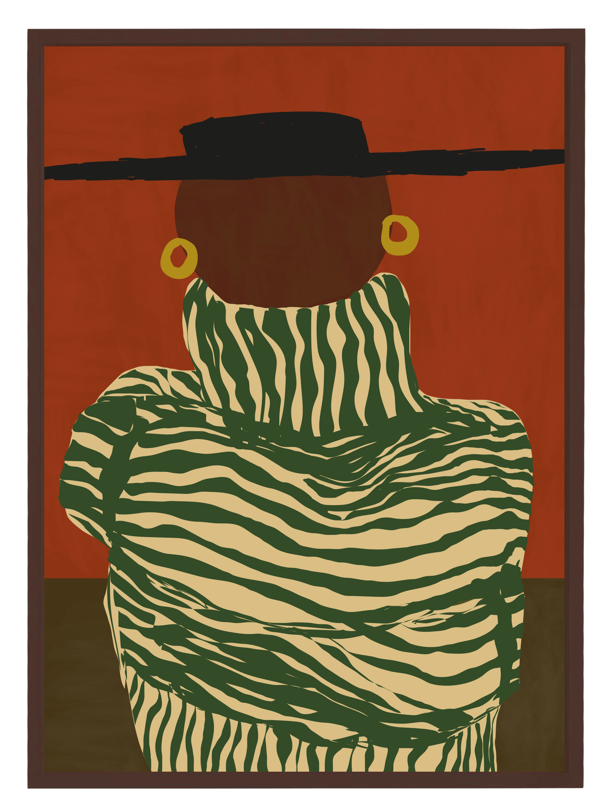 Green Stripes Poster