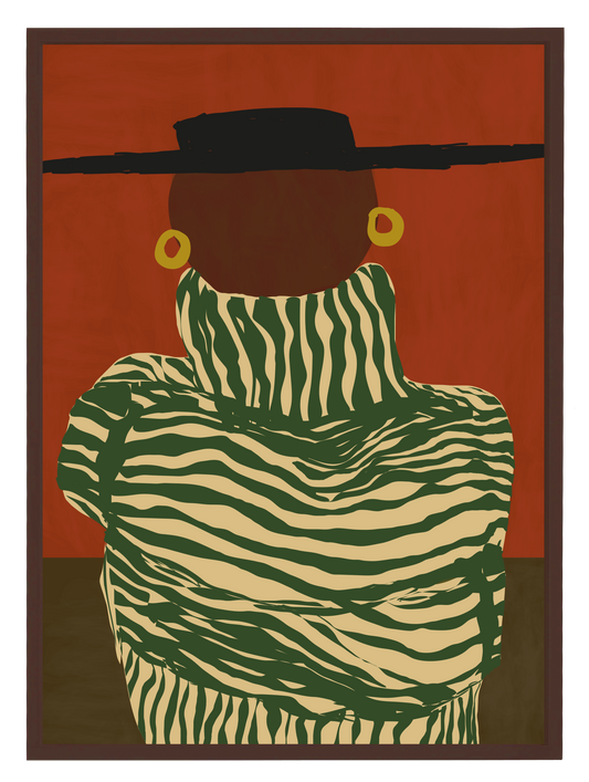 Green Stripes Poster