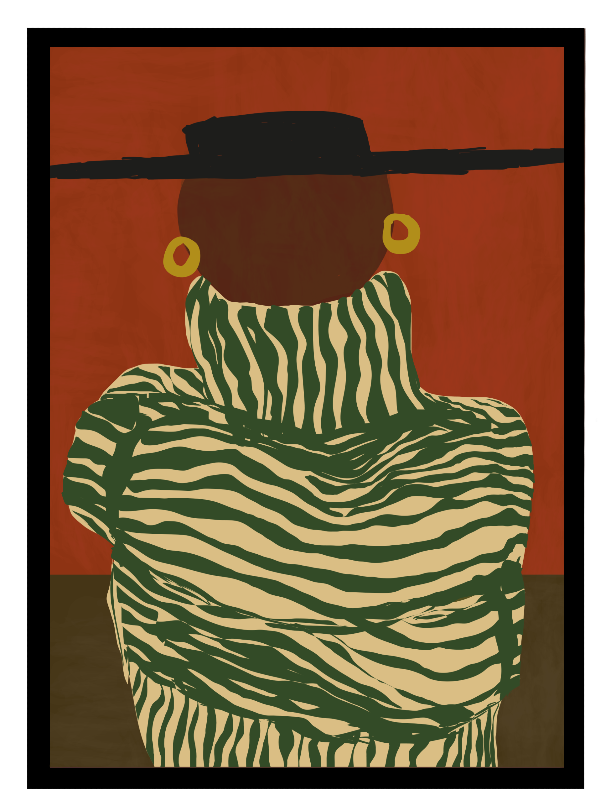 Green Stripes Poster