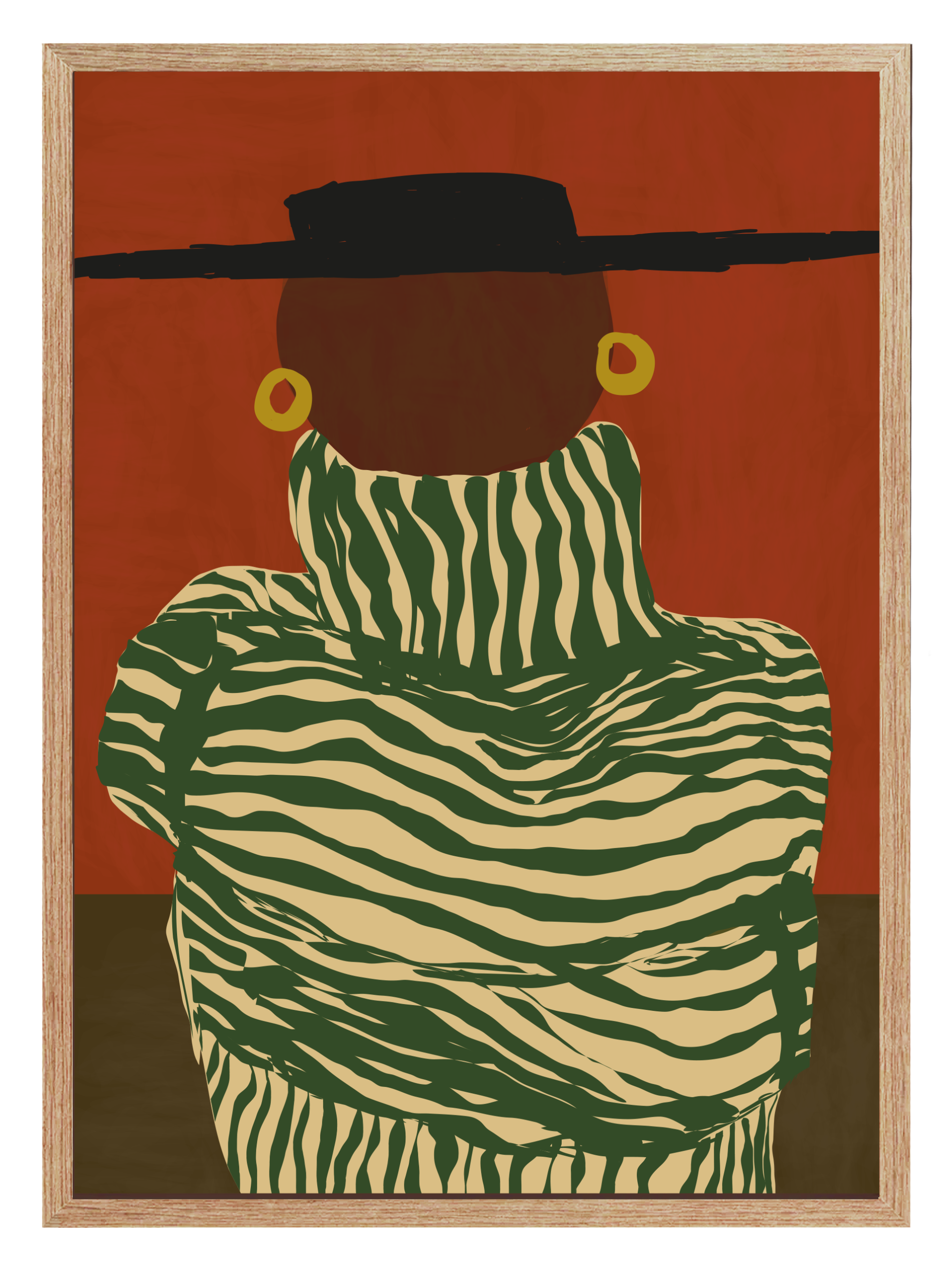 Green Stripes Poster