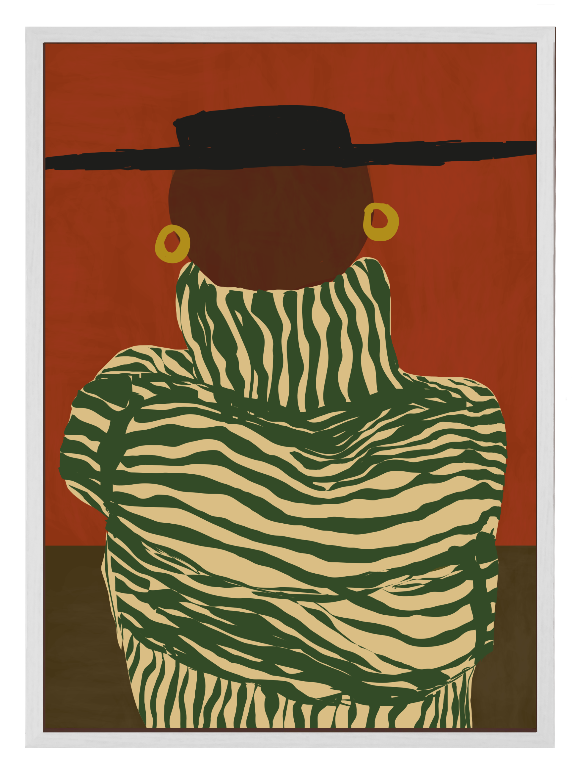 Green Stripes Poster