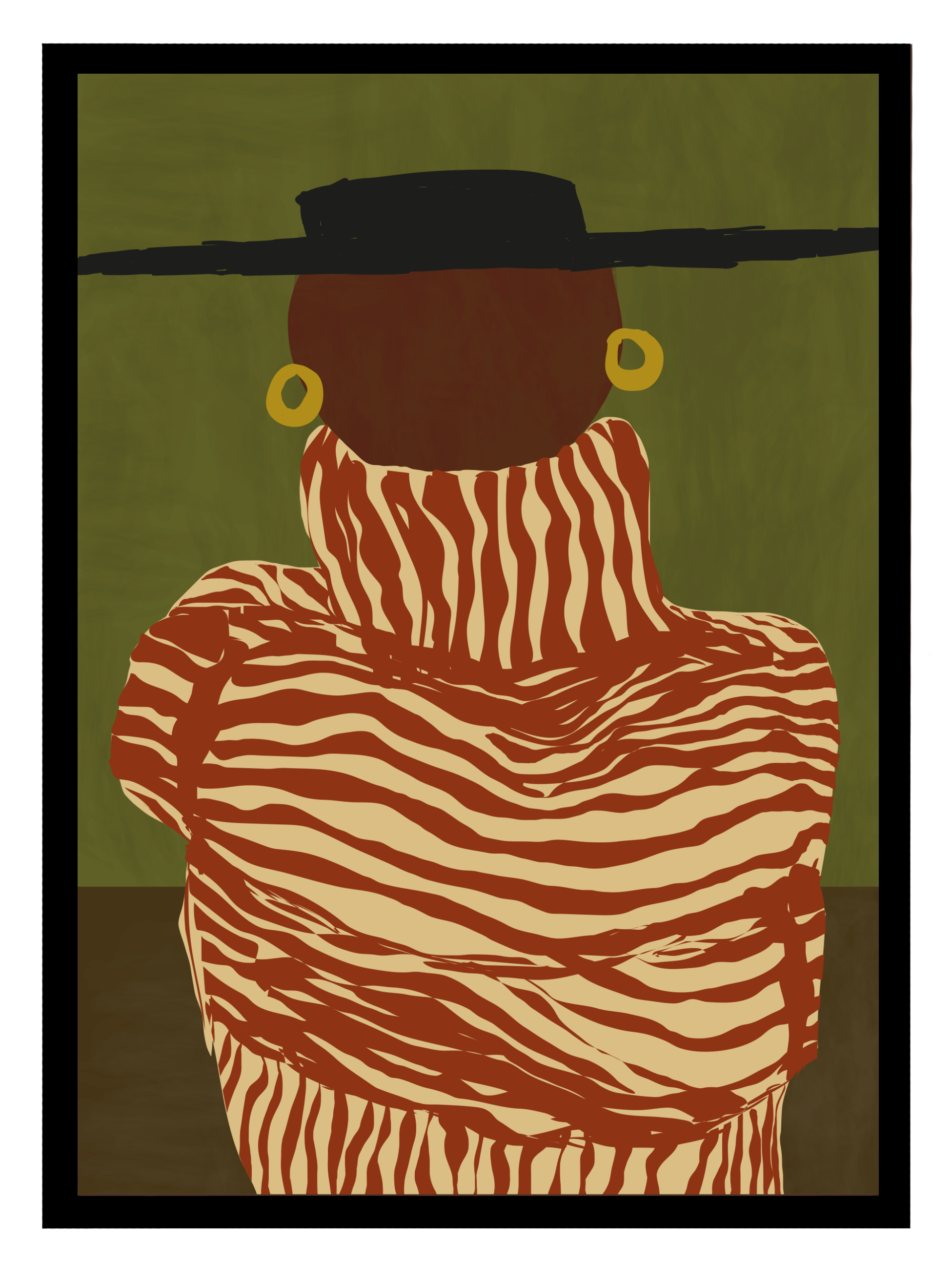 Orange Stripes Poster