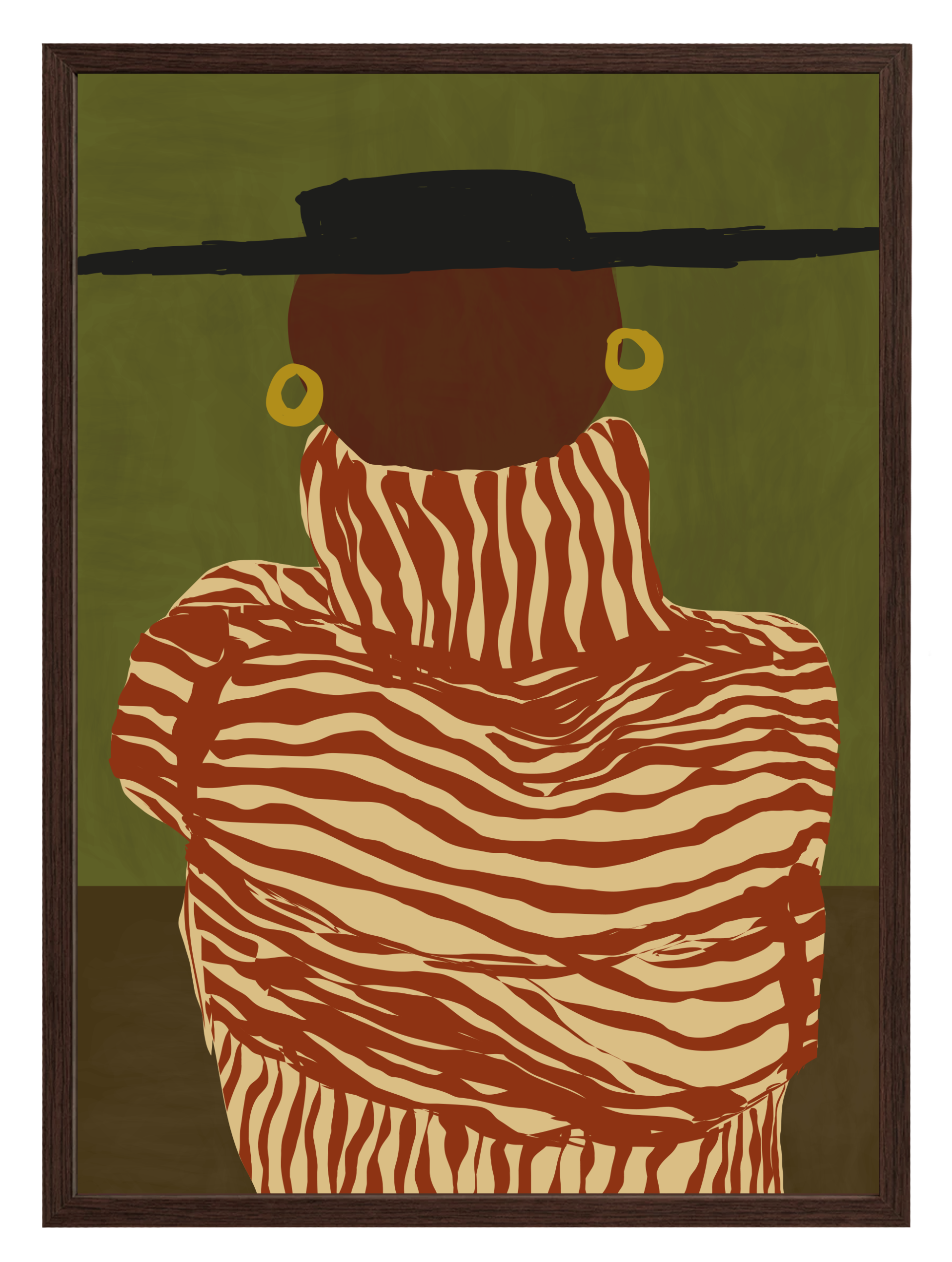 Orange Stripes Poster