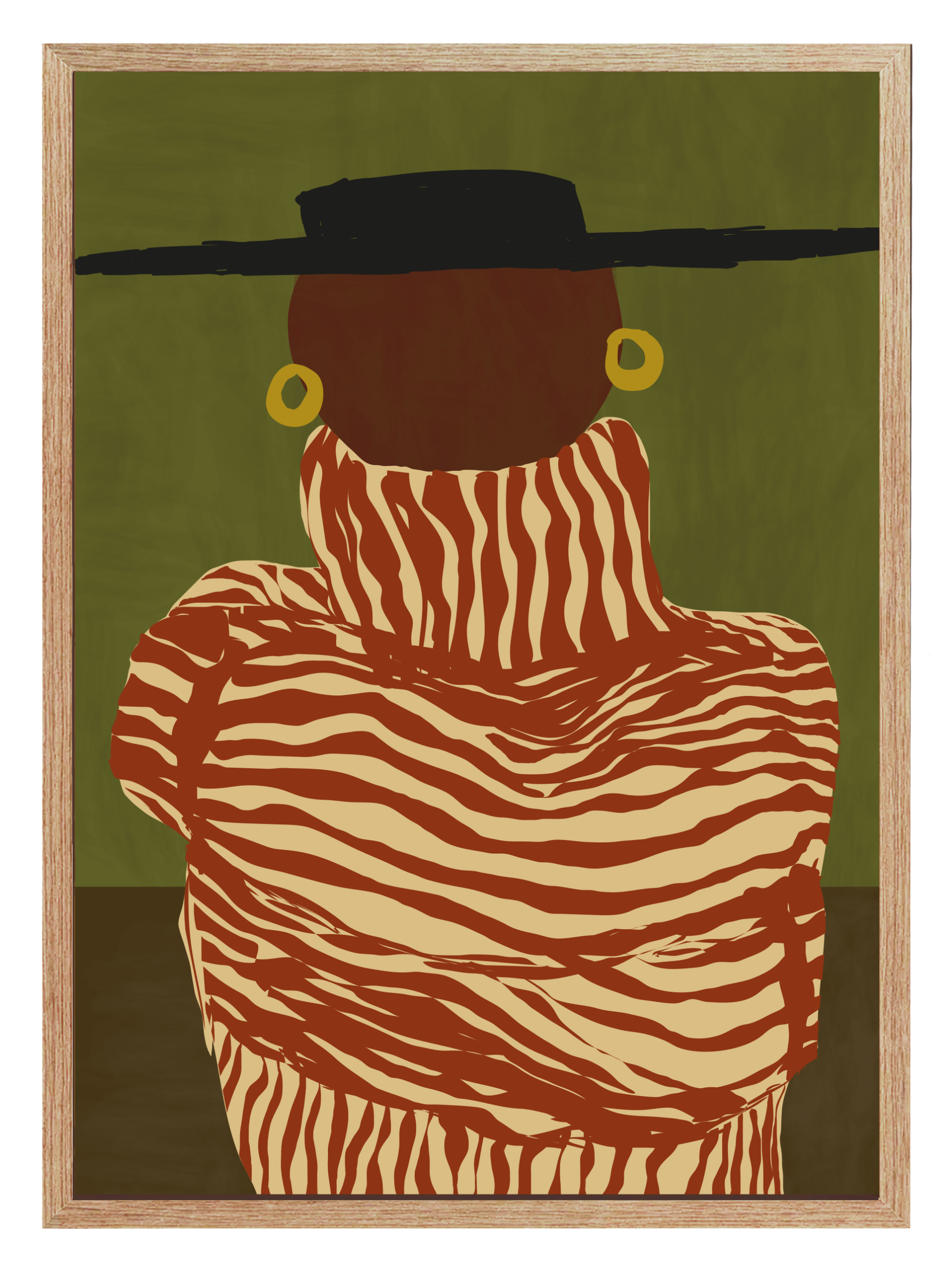 Orange Stripes Poster