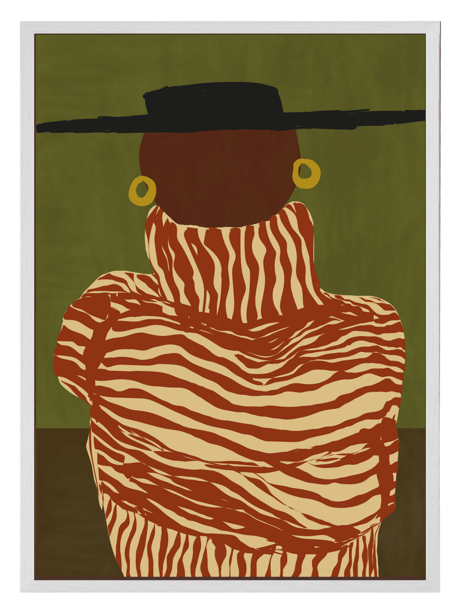 あかふく様 Nederlands Ontwerp Dutch Design Orange Stripes Poster – Ardworks Designs