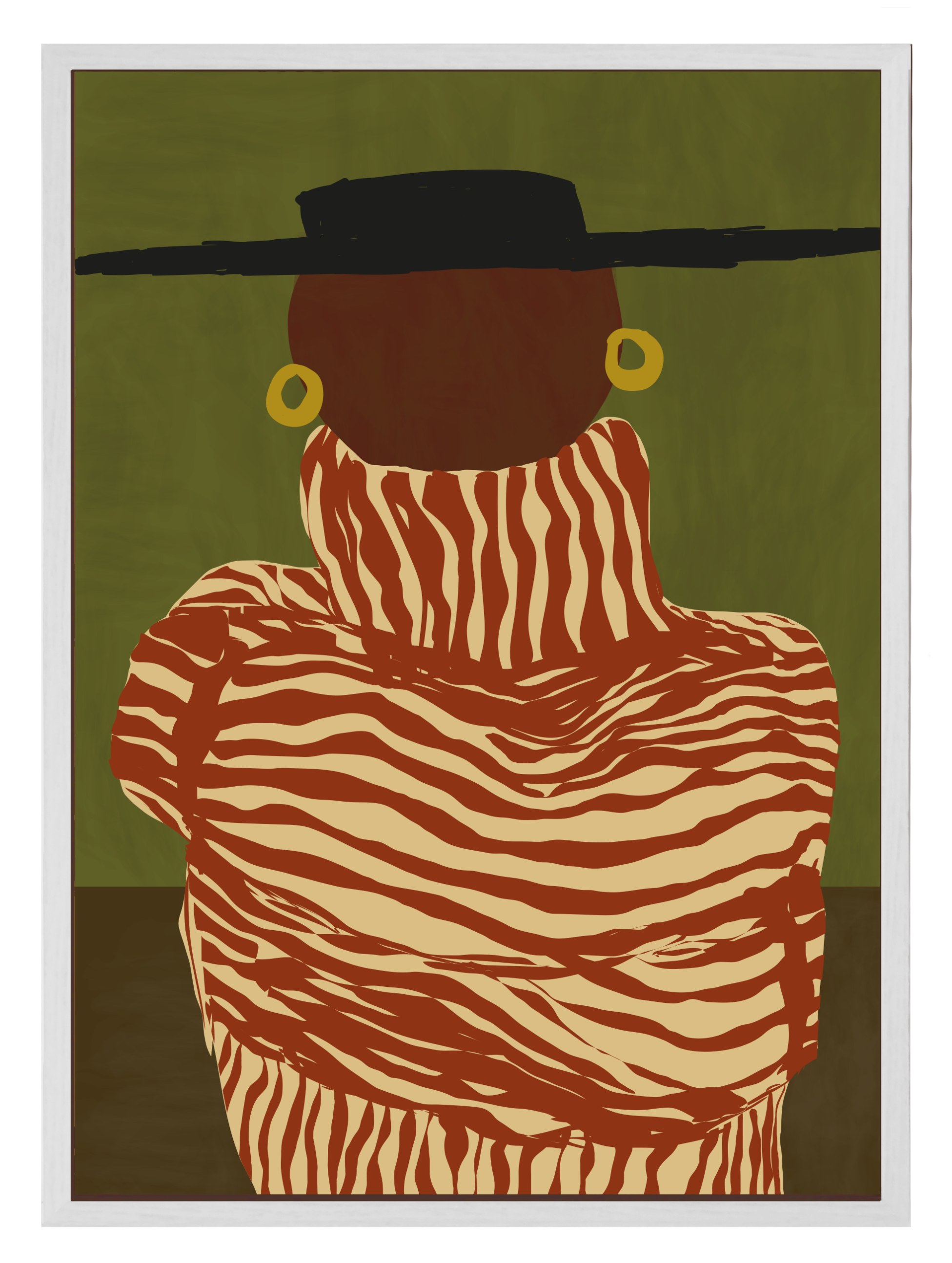 Orange Stripes Poster
