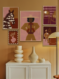 Set Of 5 - Horizon Set 5 Prints + Light Wood Lijsten