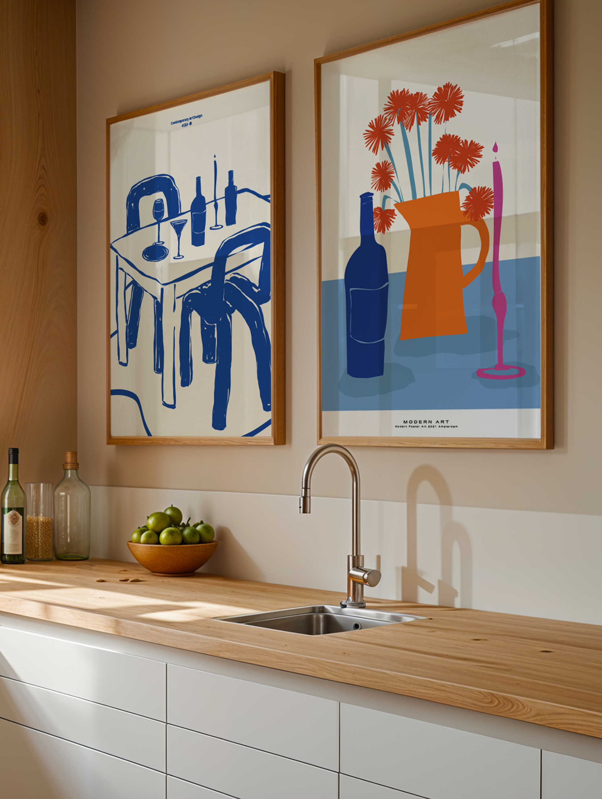 After Diner Blue Poster