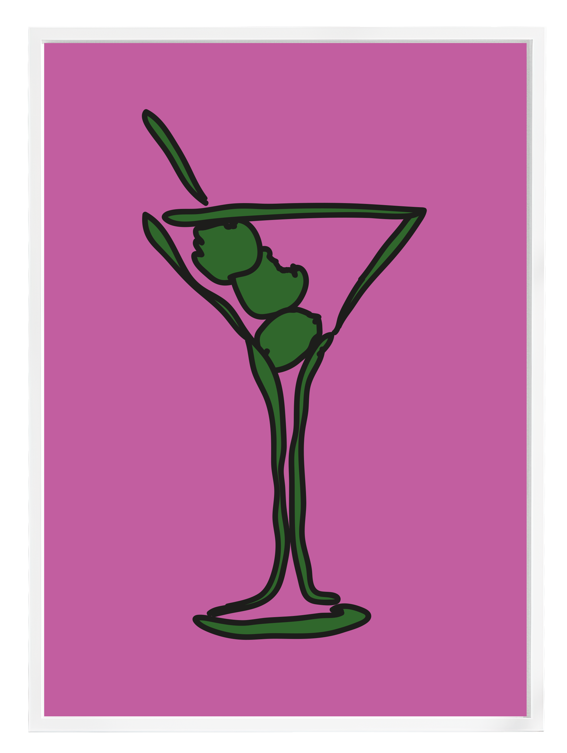 Martini Purple Poster