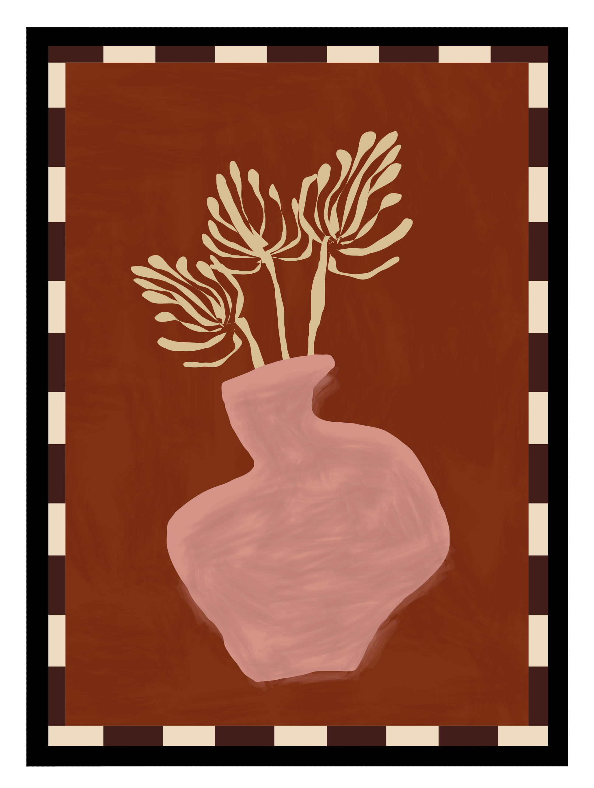 Luna Burnt Orange Poster