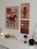 Set Of 3 - Sienna Set 3 Prints + Light Wood lijsten