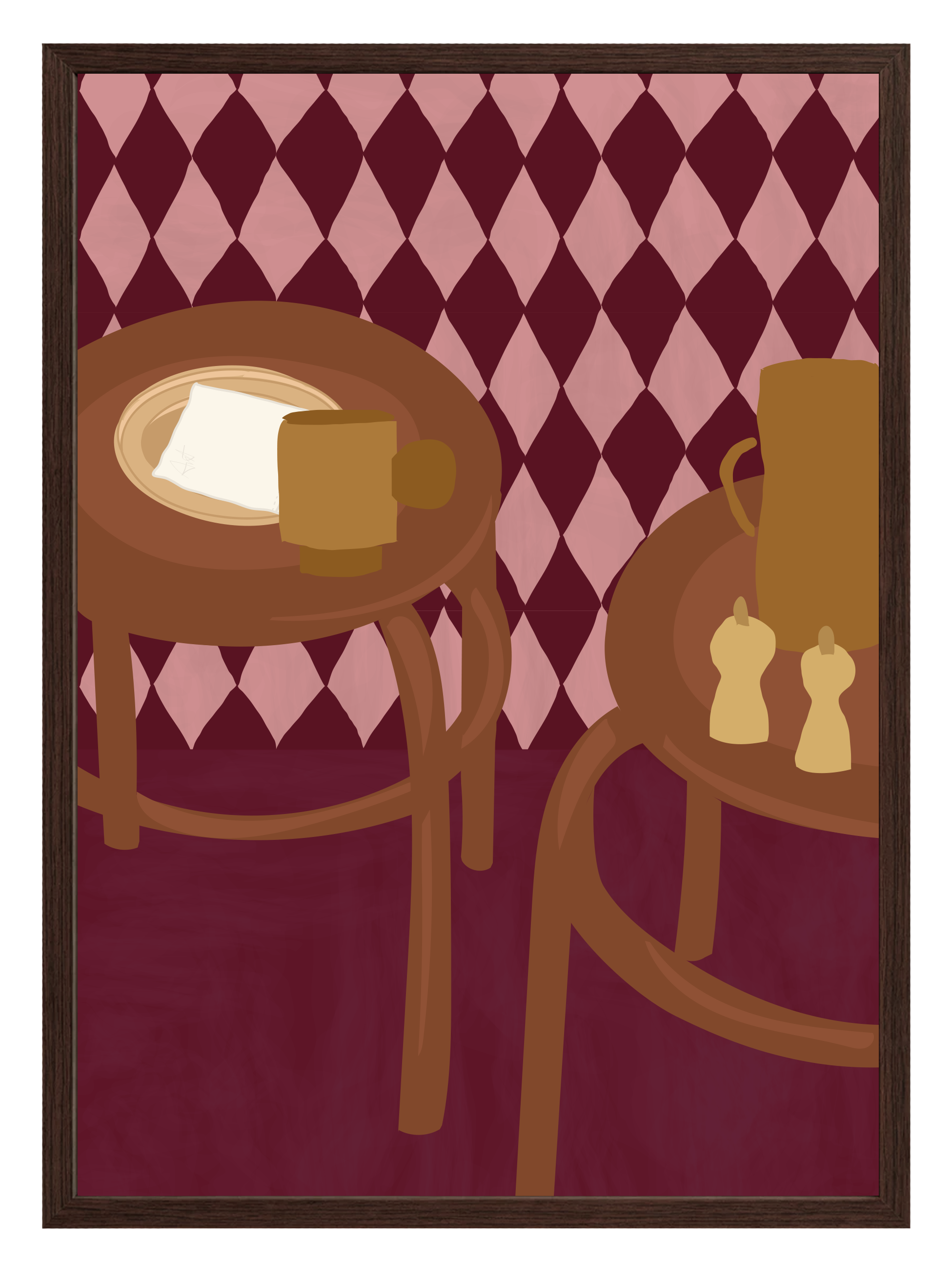 Checkered Tables Poster