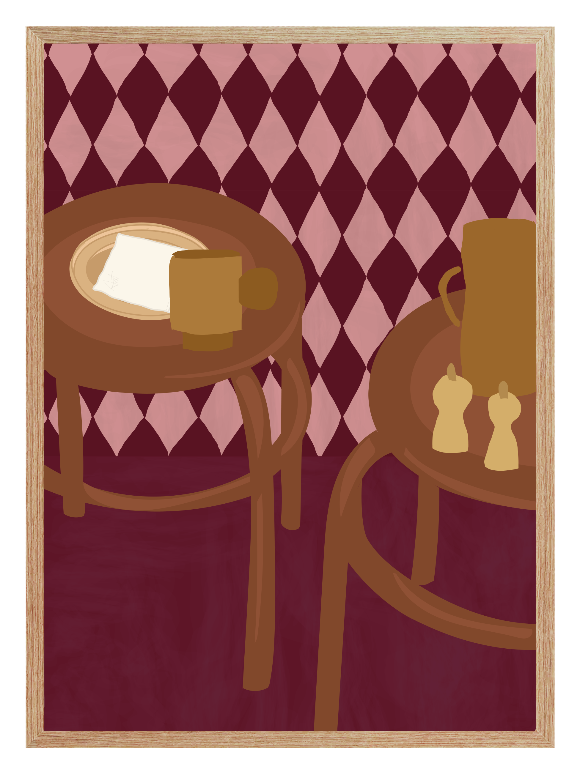Checkered Tables Poster