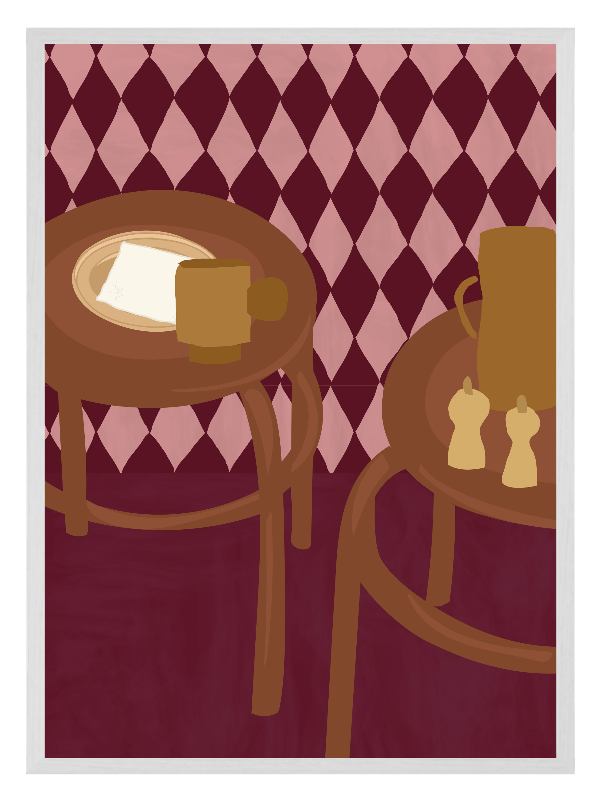 Checkered Tables Poster